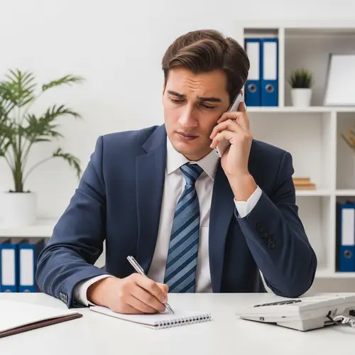 Salesman Engaged in Active Listening at Desk | Sales Tips