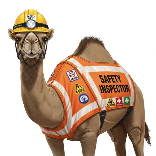 Occupational Health and Safety Camel Illustration