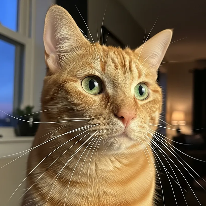 Adorable Orange Cat with Green Eyes Adorable Orange Cat with Green Eyes
