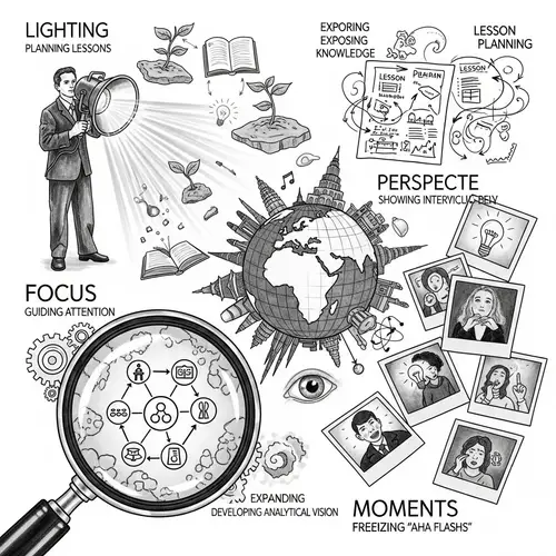 Metaphorical Sketch: Teaching as Lighting, Focus, Perspective, Moments, Composition, and Development