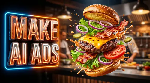 Epic Gourmet Burger Cinematic Thumbnail Design