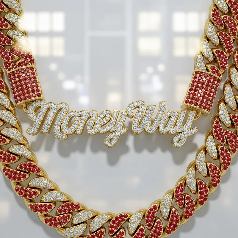Exquisite 'Money Wayy' Diamond Cuban Link Chain