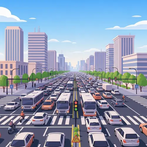 Minimalistic Urban Traffic Scene - Increase Traffic Insights