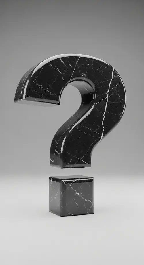 Large Question Mark Symbol on Minimalist Background