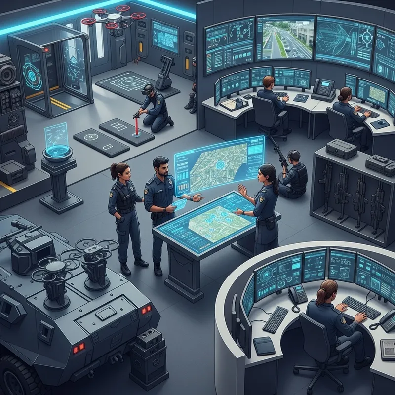 High-Tech Police Base Diorama for Special Units High-Tech Police Base Diorama for Special Units