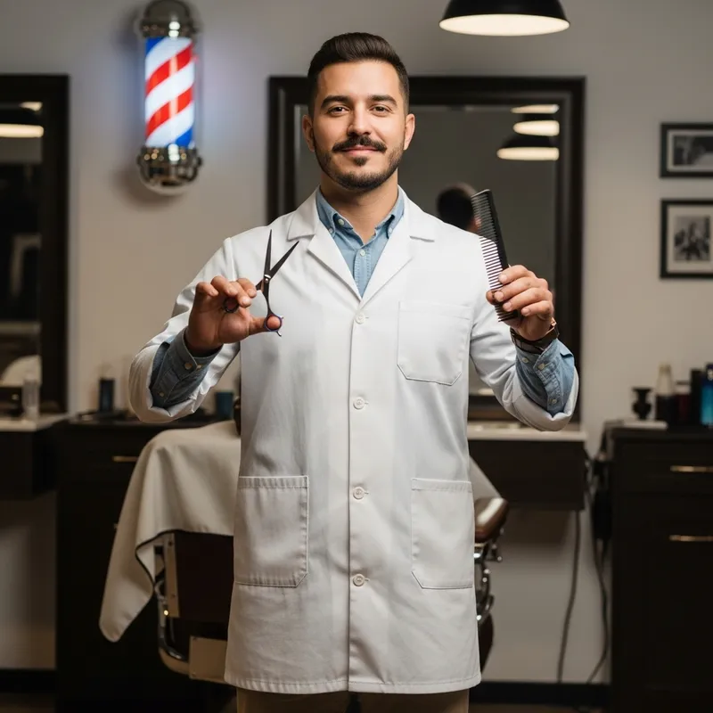 Experienced Hispanic Barber with Style | Barber Shop Portrait Experienced Hispanic Barber with Style | Barber Shop Portrait
