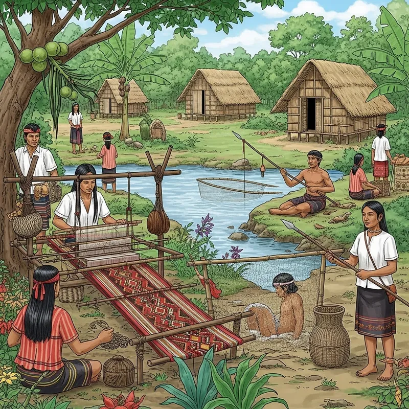 Philippine Pre Colonial Period Depiction with Indigenous Customs
