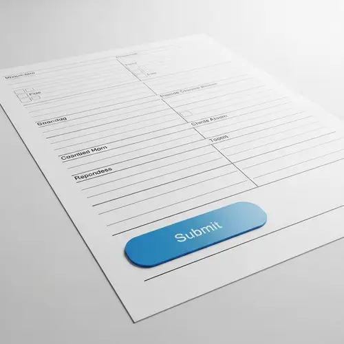 Detailed Image of Neatly Printed Paper Form with 'Submit' Button