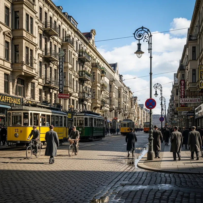 Berlin Streets in the 1930s: A Historic Scene