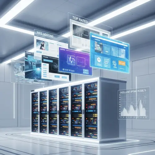 Top-Rated Web Hosting: Modern Server Rack & Web Designs