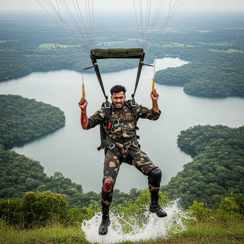 Military Man's Parachute Accident: Overcoming Adversity in the Lake