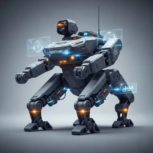 Sentinel-X1: Advanced Neural Interface Combat Robot