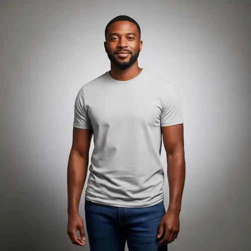 Stylish Adult Man with Dark Skin | Relaxed Casual Attire