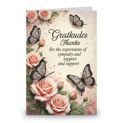Elegant Gratitude Card for Sympathy & Support