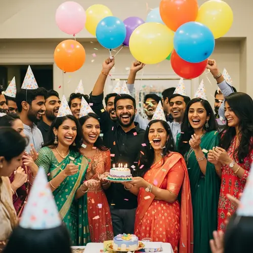 Joyful Birthday Celebration of Sunil | Vibrant Colors, Balloons & Confetti