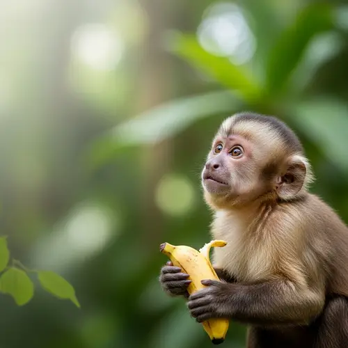 Adorable Small Monkey in Right Perspective