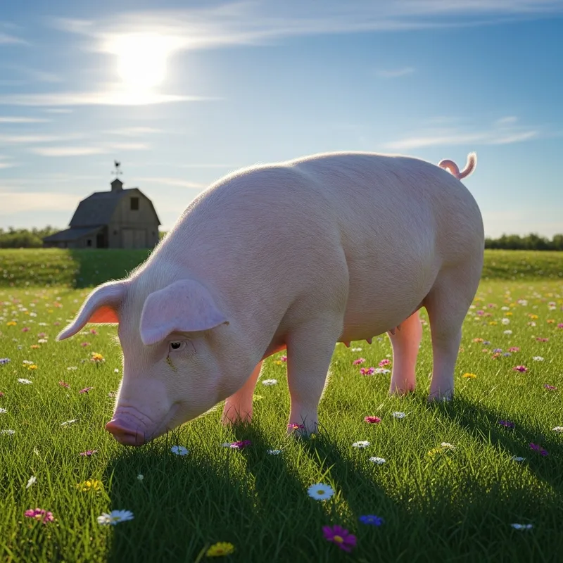 Adorable Pig in Natural Setting Adorable Pig in Natural Setting