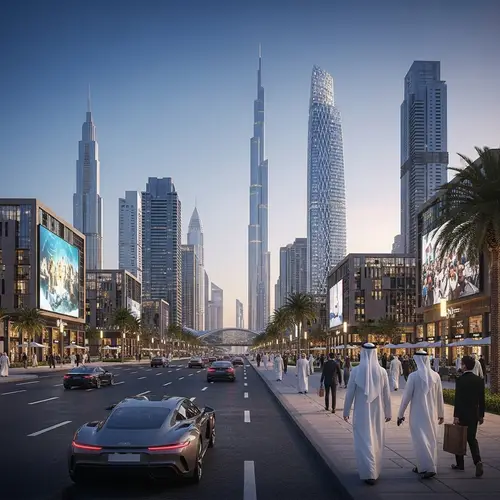 Futuristic Dubai 2050: Ultra-Modern Skyline & Advanced Technologies