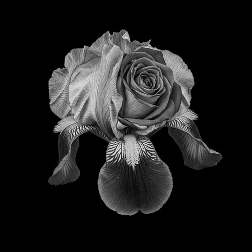 Unique Pressed Flower Macro Lens Photography - Detailed Botanical Composition