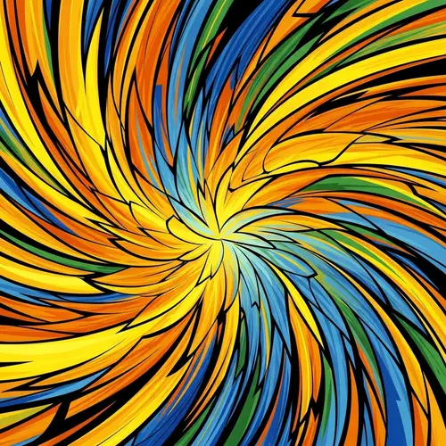 Energetic Power | Vibrant Colors, Swirling Patterns - 4K Resolution