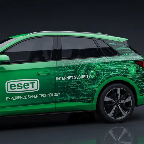 ESET Internet Security Car Advertisement for Xiaomi SU7