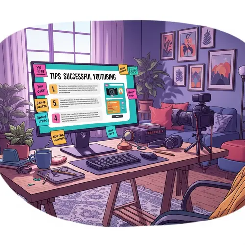 5 Pro YouTube Tips for Success | Modern Workspace Scene