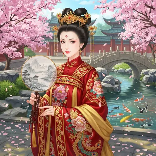 Chinese Princess in Traditional Royal Dress