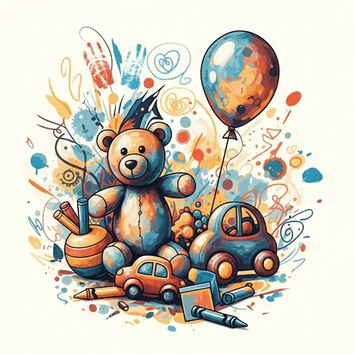 Vibrant Abstract Art for Kids | Innocent Playfulness & Joy