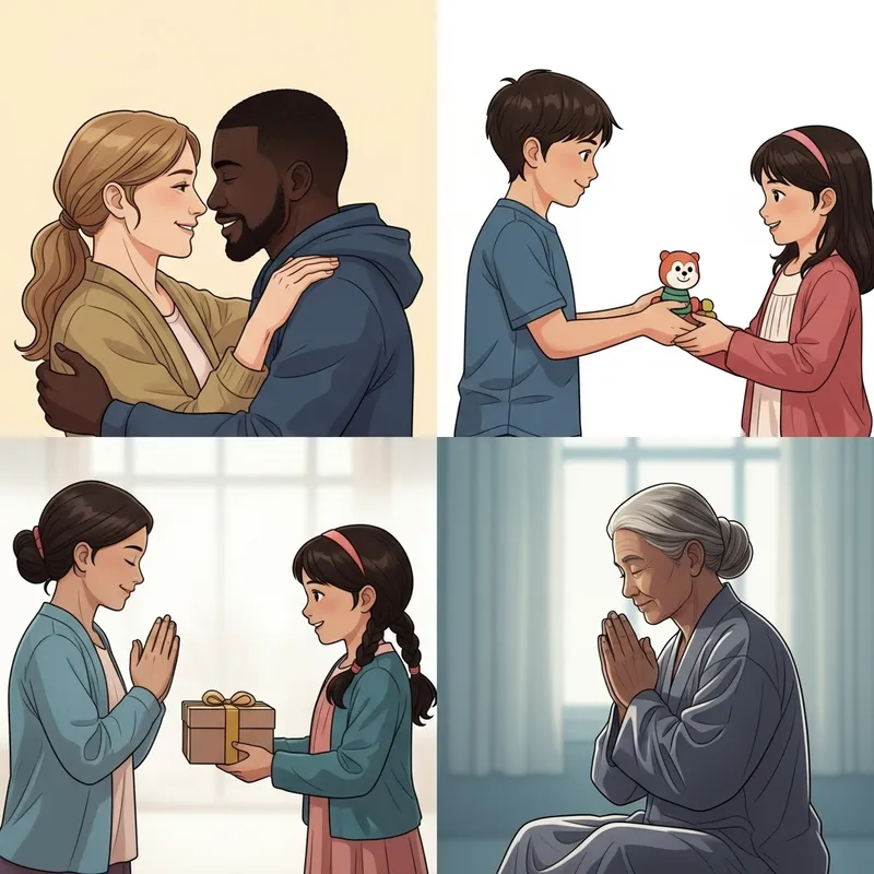 Engaging Image of Love, Giving, and Prayer