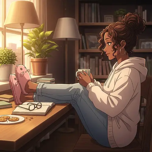 Cozy Anime Scene: Comfort with Style