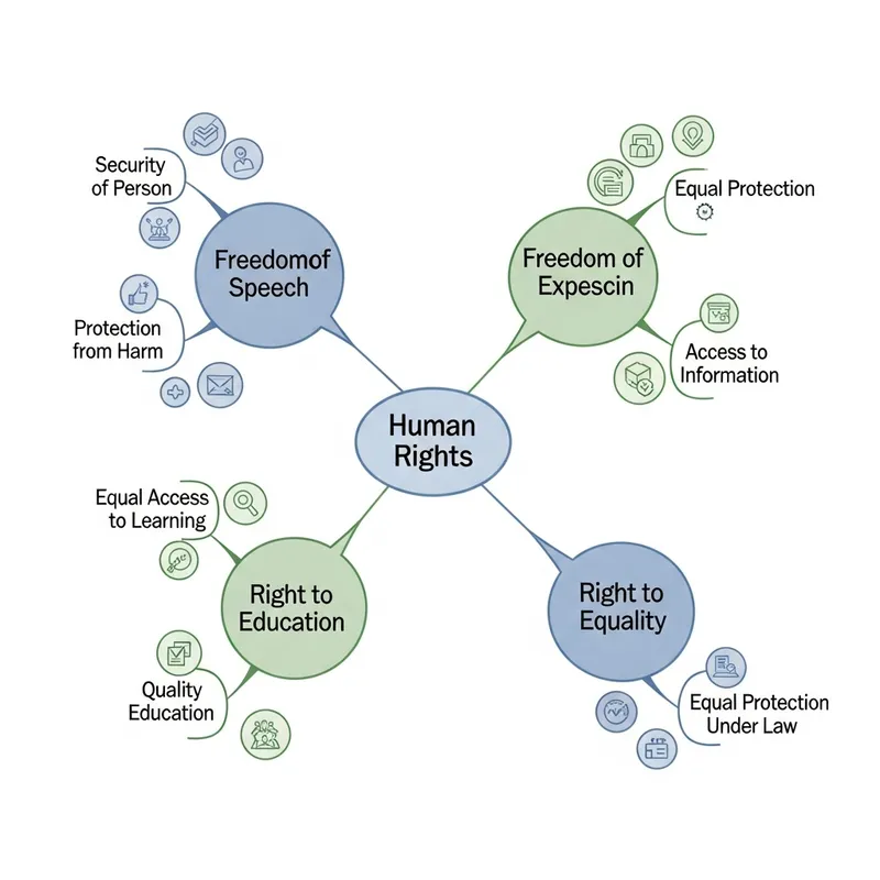 Mind Map of Human Rights: Visual Representation of Key Rights