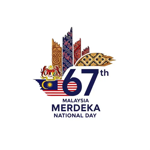 Celebrate Malaysia's 67-Year National Day with Traditional Logo Design