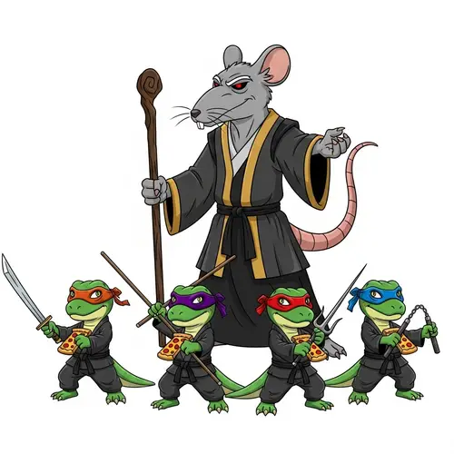 Master Splinter: Ninja Turtle Mashup Leader Training Reptiles