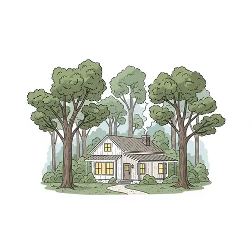 Tranquil Forest Retreat: Serene House in Nature