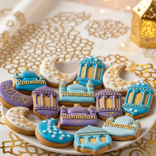 Exquisite Ramadan-themed Fondant Cookies | Festive Cookie Assortment