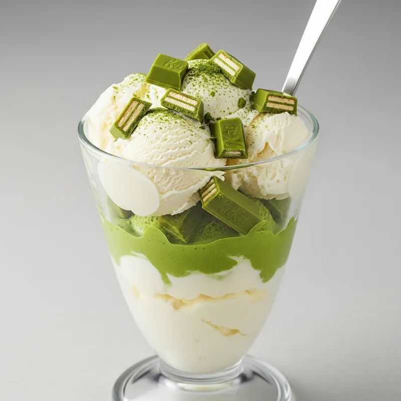 KitKat Matcha Sundae | Creamy Ice Cream Layers
