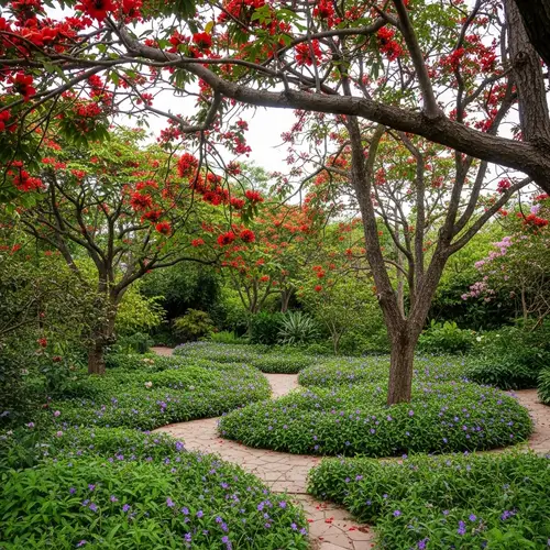 Enchanting Tanguil Magical Garden with Ceibo Flowers