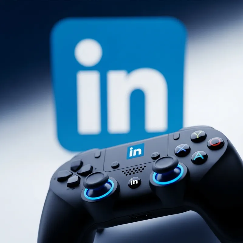 LinkedIn & Video Game Controller Visual Image