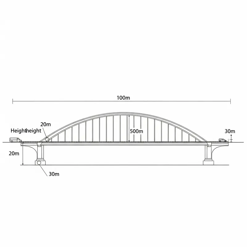 Detailed Bridge Design with 30 Meters Width