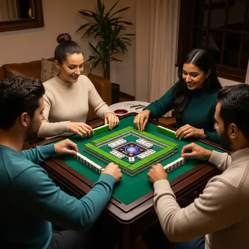 Diverse Group Playing Mahjong Game | Virtual & Physical Sessions Available