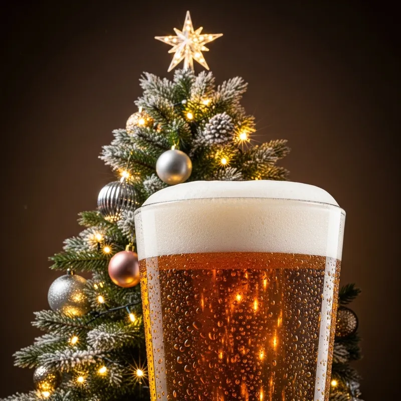Beer Iconography: Festive Tree Backdrop