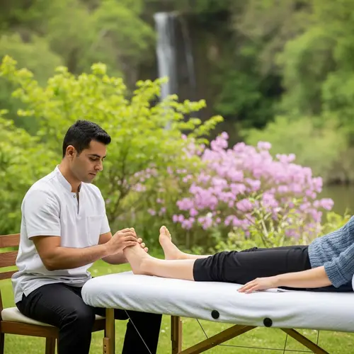 Outdoor Reflexology Session with Professional Reflexologist