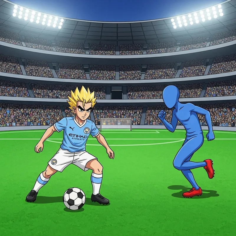 Bart Simpson Plays at Manchester City Against Sonic