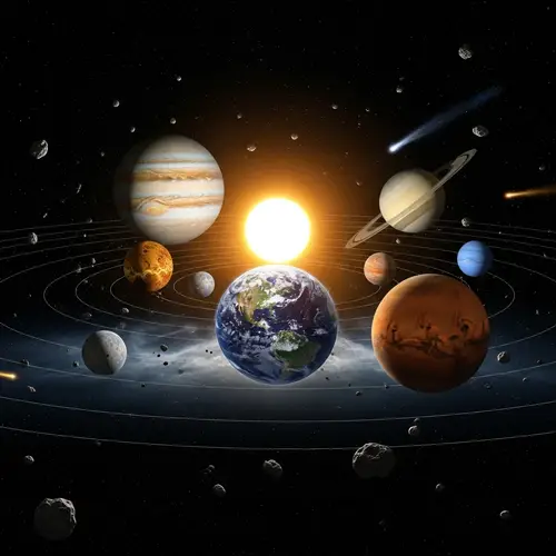 Solar System - Planets, Sun, Asteroids & Comets