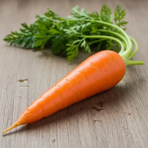 Vivid Fresh Carrot Image | Bright Orange Peel & Green Top