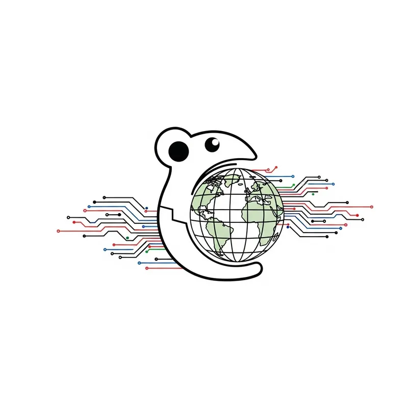 Minimalist Logistics Illustration: Mouses-twins in Control