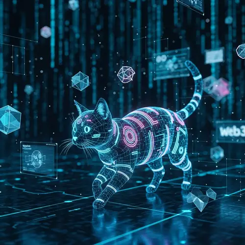 Digitized Feline Creature in Futuristic Metaverse | Web3 Cat