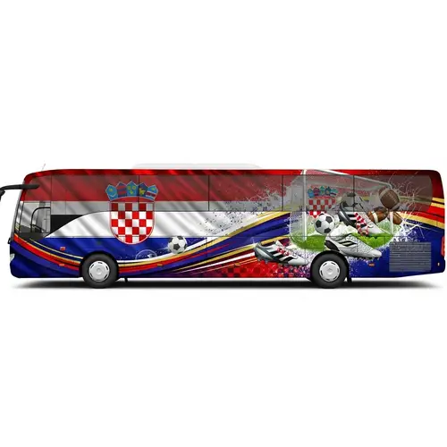 Dynamic Croatian Football Team Design with Red-and-White Gradient