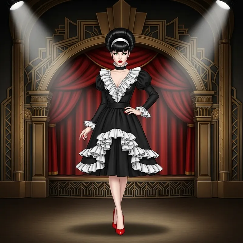 Black Dahlia from Skullgirls: Distinctive Female Character