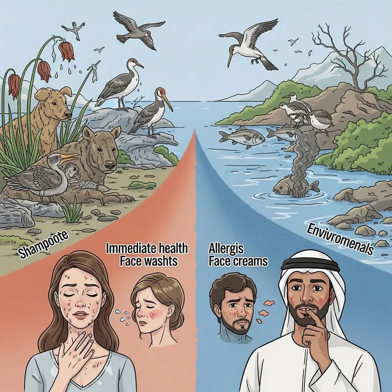 Impact of Harmful Chemicals in Cosmetics on Human Health, Animals, and Environment